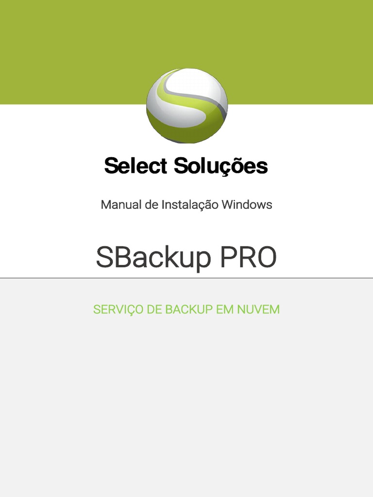 Manual de Instalação SBackup PRO Windows | PDF | Microsoft Windows ...