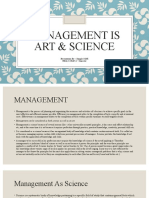 Management Is Art & Science