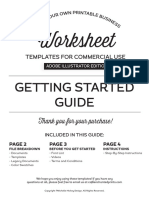 02 - Start Your Own Printable Biz - Start Here - Illustrator - Worksheets