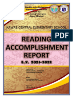 KCES School Reading Accomplishment Report Sy 2021-2022