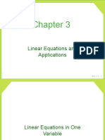 Linear Equations and Applications