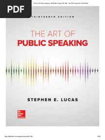 The Art of Public Speaking 13th Edition