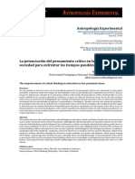 La Potenciación Del Pensamiento Crítico en La Educación