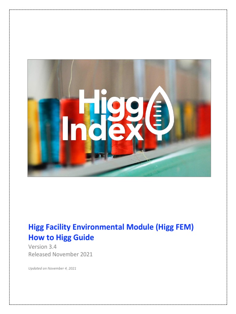 Higg FEM How To Higg Guide 2021 | PDF | Environmental Impact Assessment ...