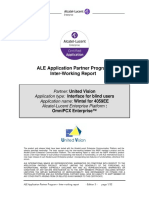 ALE Application Partner Program Inter-Working Report