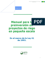 Manual Preinversión Proyectos de Riego de Pequeña Escala 2020