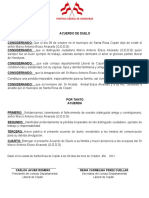 Partido Libera de Honduras Acuerdos de Duello