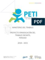 Proyecto Erradicacion Del Trabajo Infantil - 2021