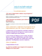 Analizamos Los Gastos de Una Familia Empleando Operaciones Con Números Naturales y Decimales