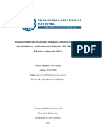 Transposición Didáctica Del Énfasis en Creación