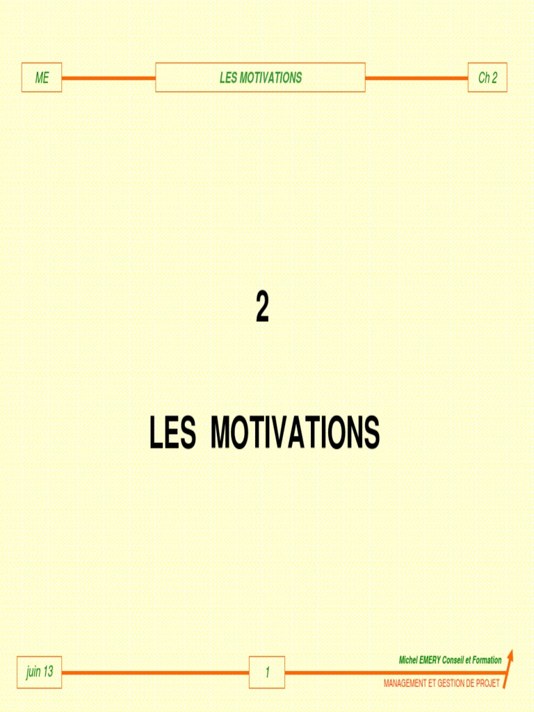Les Motivations en Management et Projet | PDF | Motivation | Motivant