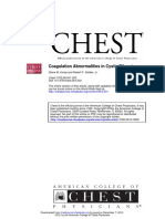 Coagulation Abnormalities in Cystic Fibrosis