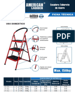 Escalera Tijera TABURETE METAL BRONCO AMERICAN LADER