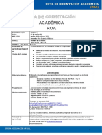 Académica ROA: Resultado de Aprendizaje/capacid Ad /logro de La Sesión