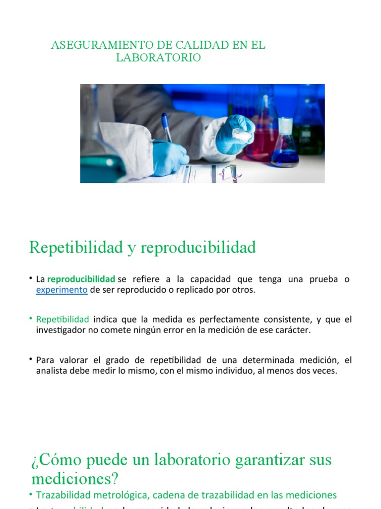 Aseguramiento de Calidad en Laboratorios | PDF | Laboratorios | Medición