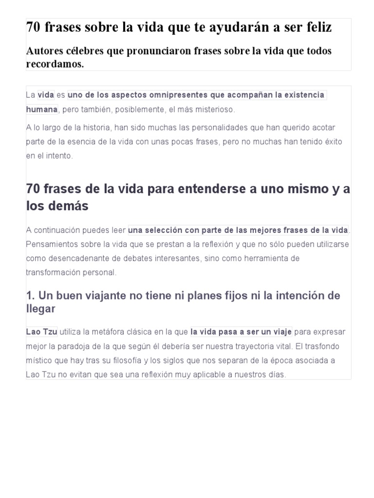 100 FRASES SOBRE LA VIDA PARA SER M S FELIZ CADA D A QUE intelligence overview