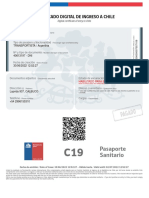 Pasaporte Sanitario: Certificado Digital de Ingreso A Chile