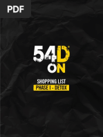 54D ON Phase I Shopping List