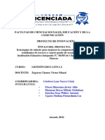 Proyecto de Inovación - Gestión Educativa