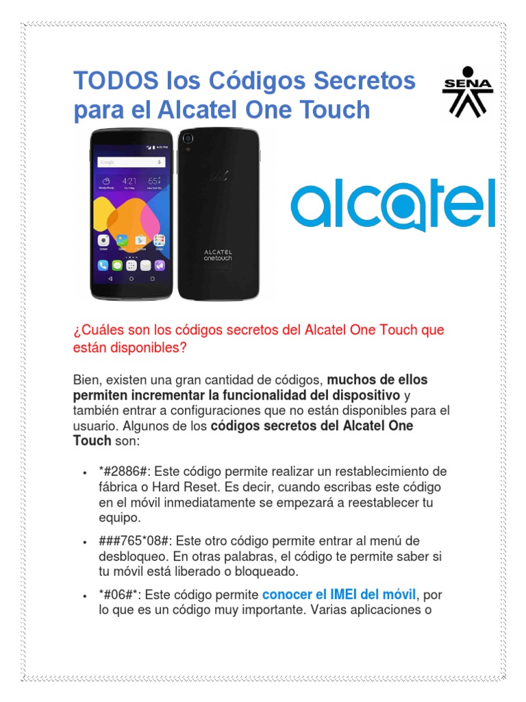 Codigos Secretos Celulares | PDF | Android (sistema operativo) | Teléfonos  móviles, image size:768x1024