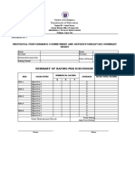 Department of Education: Summary of Rating Per Discussion