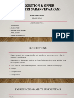 Suggestion & Offer (Memberi Saran/Tawaran) : Materi Bahasa Inggris Kelas Xi Mipa-2