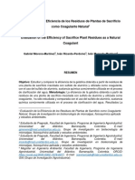 Evaluación de la eficiencia de residuos de matadero como coagulante natural