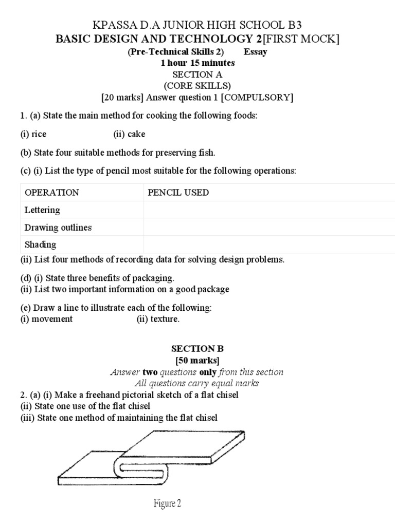 Grade 8 Design and Technology Mock Exam | PDF | Adhesive | Sheet Metal