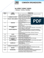 Talleres Turno Tarde