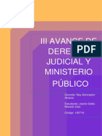 Tercer Avance de Derecho Judicial y Ministerio Público.