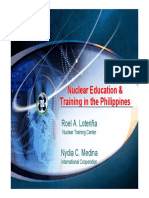 Nuclear Education & Training in The Philippines: Roel A. Loteriña Nydia C. Medina