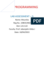 Java Programming: Lab Assessment - 5