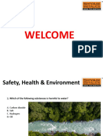 Welcome: Quiz On Safety, Health & Environment