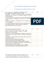 Ficha de Detección de Las Necesidades Educativas Especiales