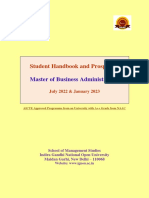 MBA Student Handbook and Prospectus