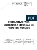 Instructivo para Entrenar Brigadas de Primeros Auxilios CVPUE GyM