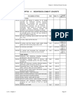 Chapter - 4: Reinforced Cement Concrete: Item No. Description of Item Unit Rate (RS.) Cement Qty. (QTL.) Cast in Situ