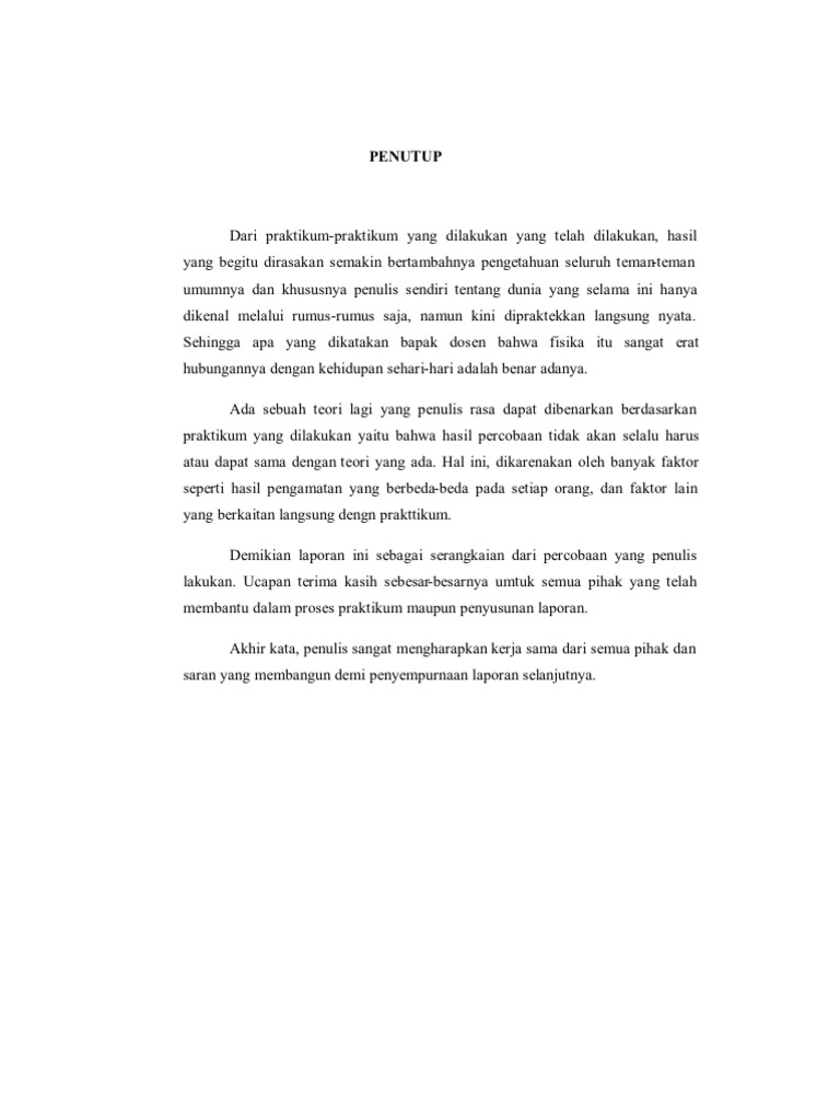 Penutup Laporan