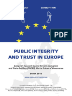 Public Integrity and Trust in Europe