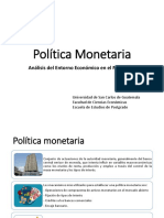 10.1 Política Monetaria