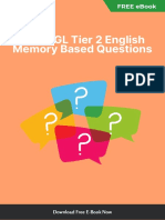 SSC CGL Tier 2 English Memory Based Questions: Download Free Ebook Now