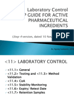 Laboratory Control GMP Api (q7 Ich Guide)