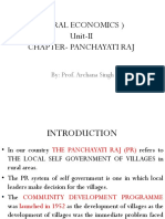 (Rural Economics) Unit-II Chapter-Panchayati Raj: By: Prof. Archana Singh