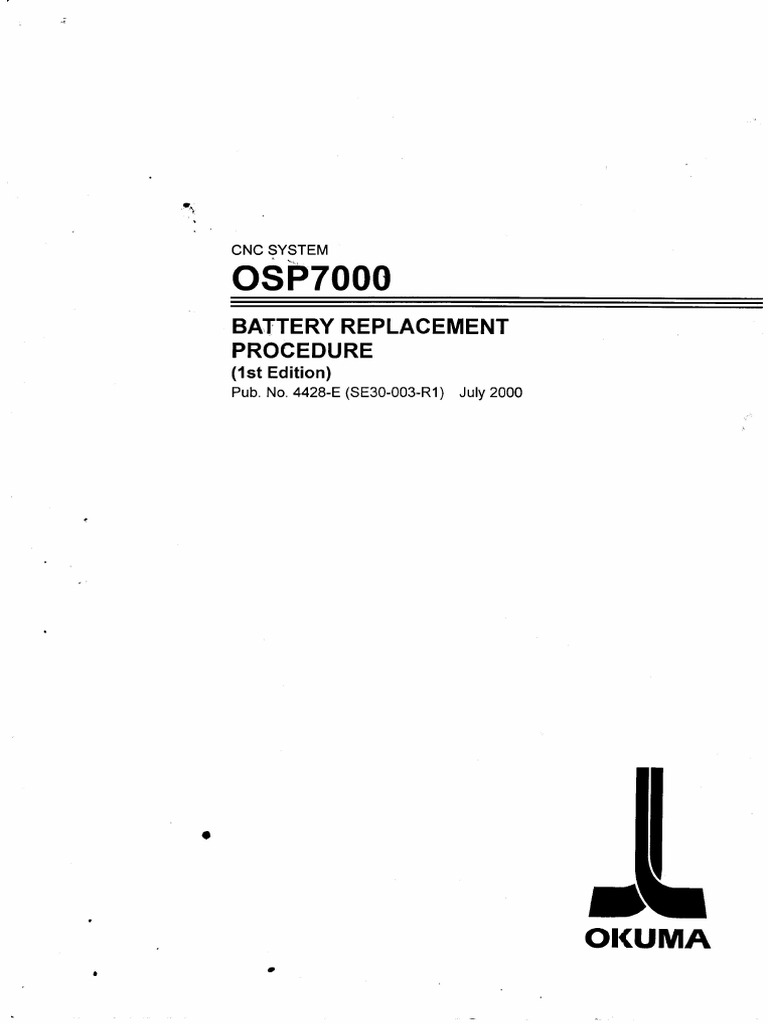 OKUMA OSP7000 Battery Replacement Procedure | PDF
