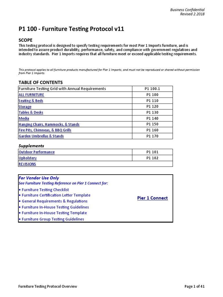 Product Testing Protocol