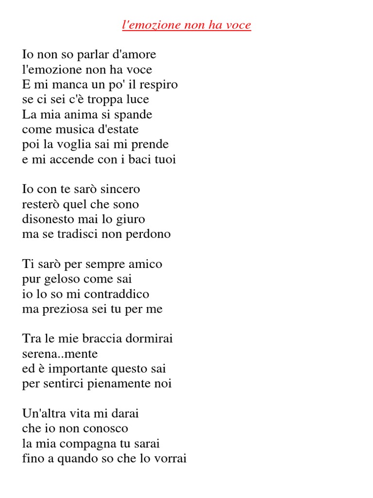 L'emozione non ha voce PDF