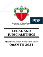 Legal and Judicialethics Quamto 2021: Questions Asked More Than Once