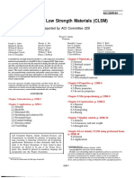 Controlled Low Strength Materials (CLSM) : Reported by ACI Committee 229