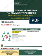 Orientation On Monkeypox For Community Partners