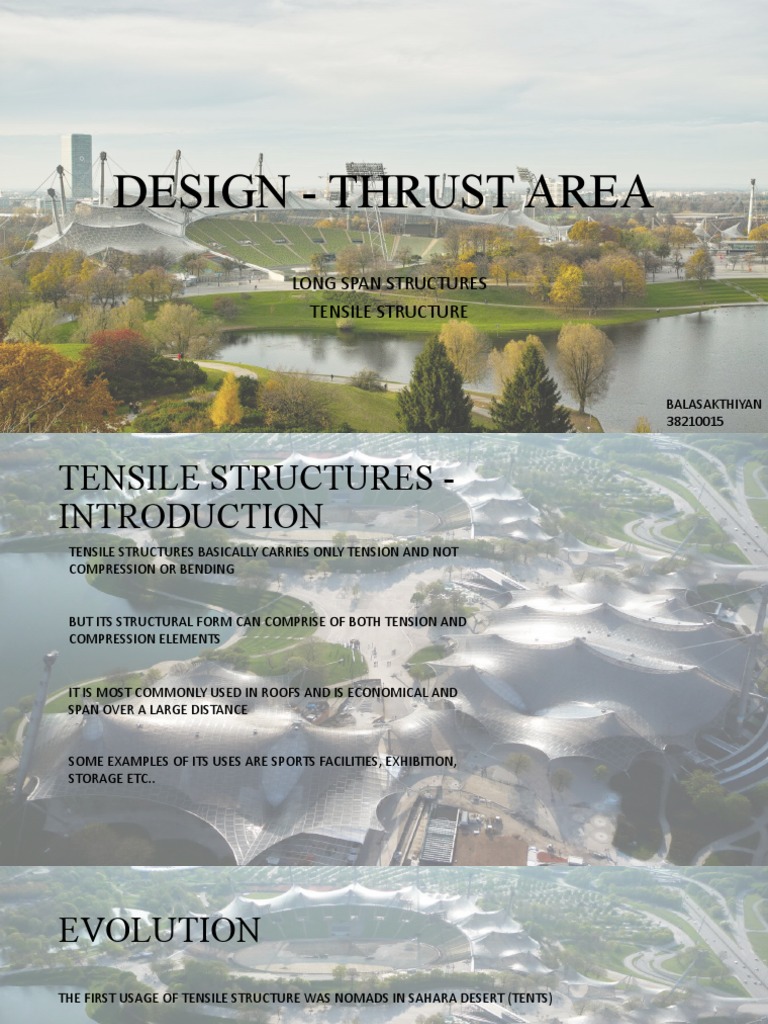 Design - Thrust Area: Long Span Structures Tensile Structure | PDF | Art